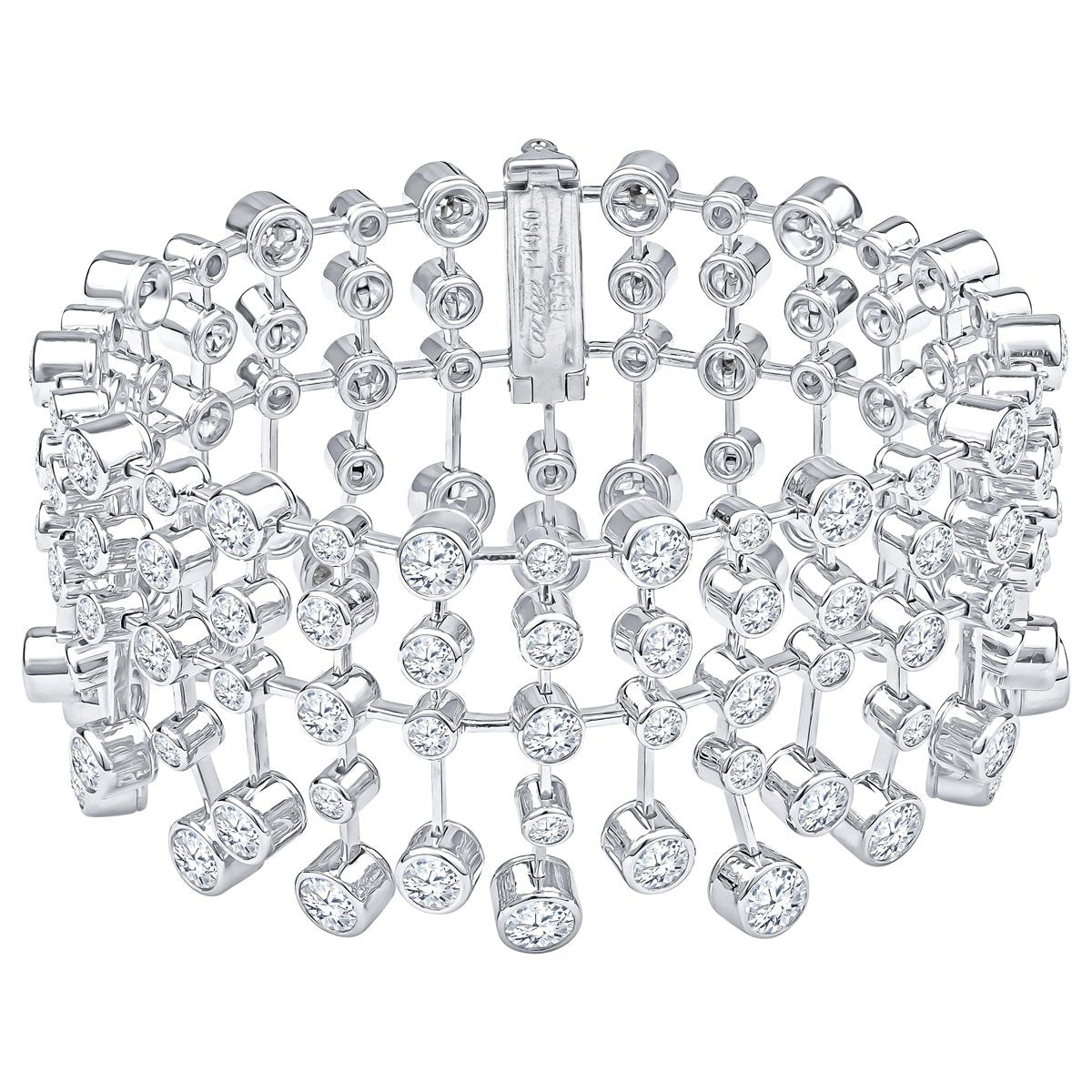 Magnificent Cartier Diamond Platinum Tennis Bracelet