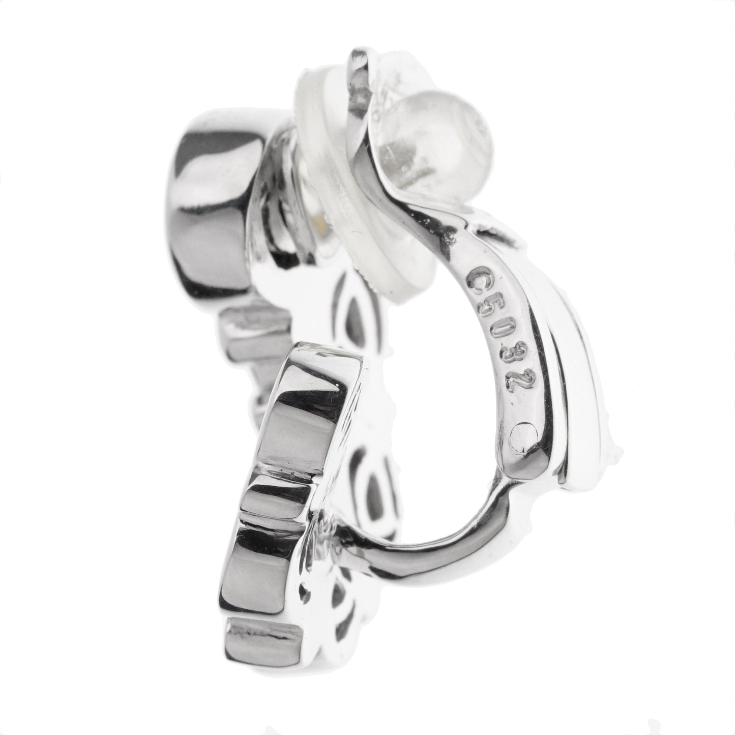 Marina B White Gold Diamond Hoop Earrings
