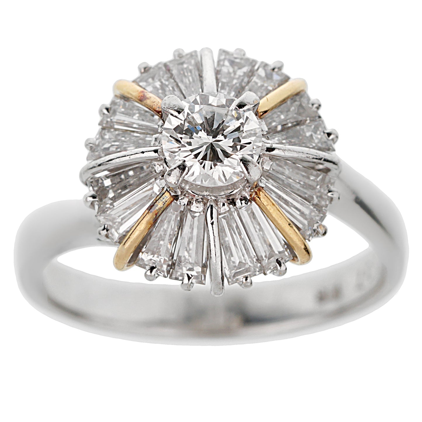 Mikimoto Ballerina Platinum Diamond Cocktail Ring Size 5 3/4