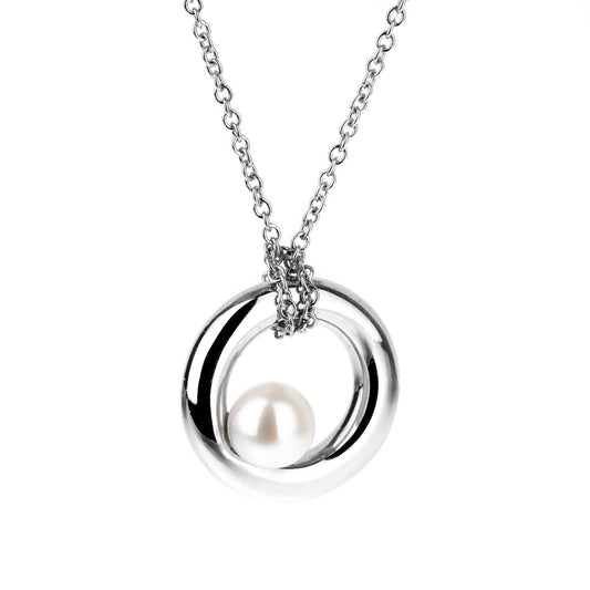 Mimi Milano Pearl 18k White Gold Necklace