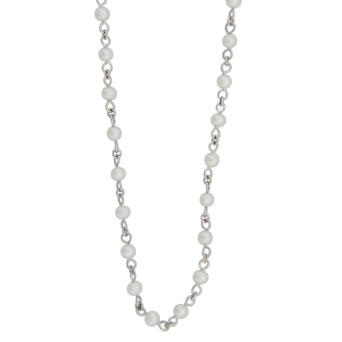 Mimi Milano Pearl White Gold Necklace