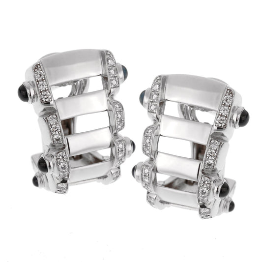 Patek Philippe Twenty~4 Diamond Sapphire White Gold Earrings