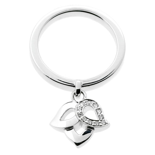 Piaget Magic Garden Diamond 18k White Gold Cocktail Ring Sz 6 1/2