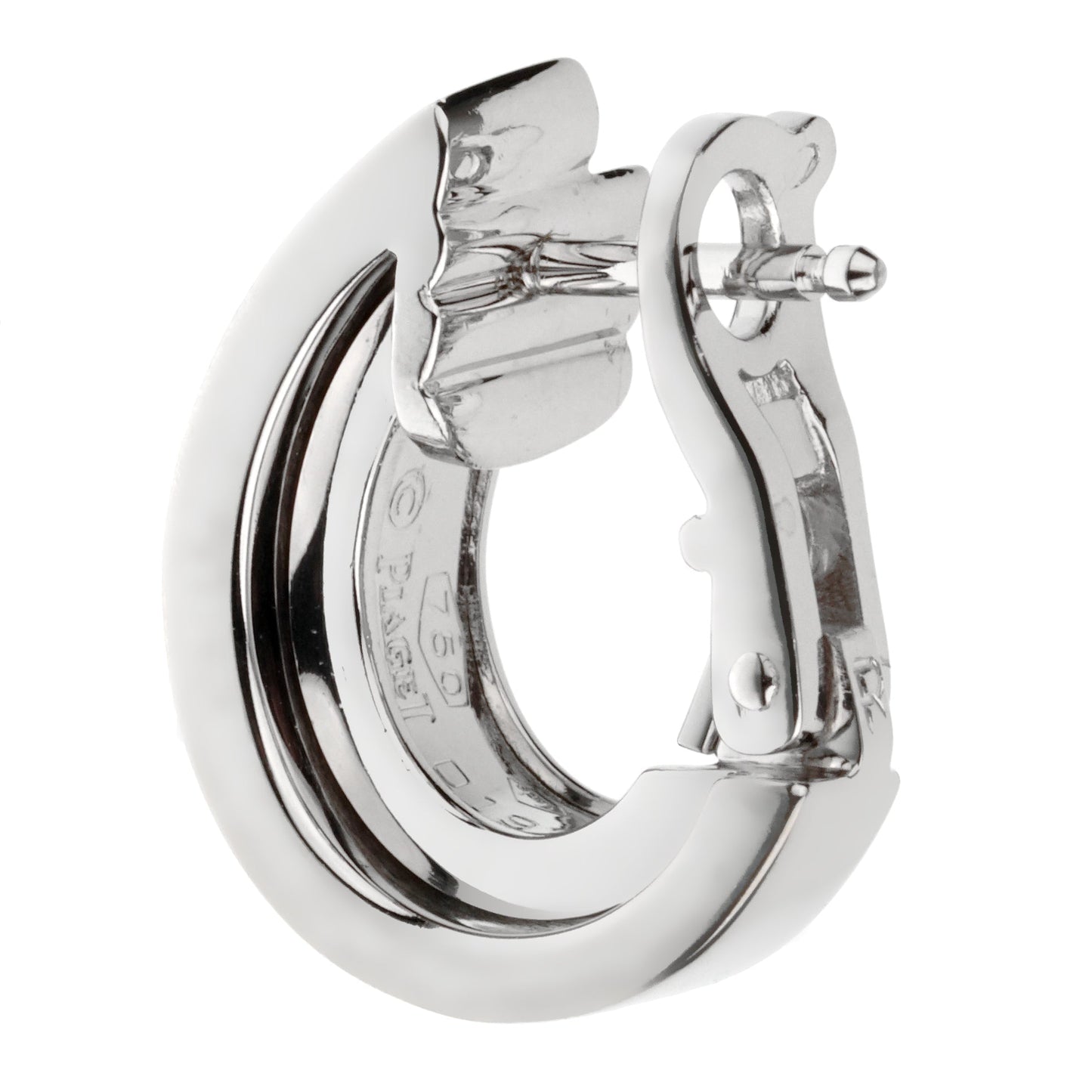 Piaget Possesion Diamond 18k White Gold Hoop Earrings