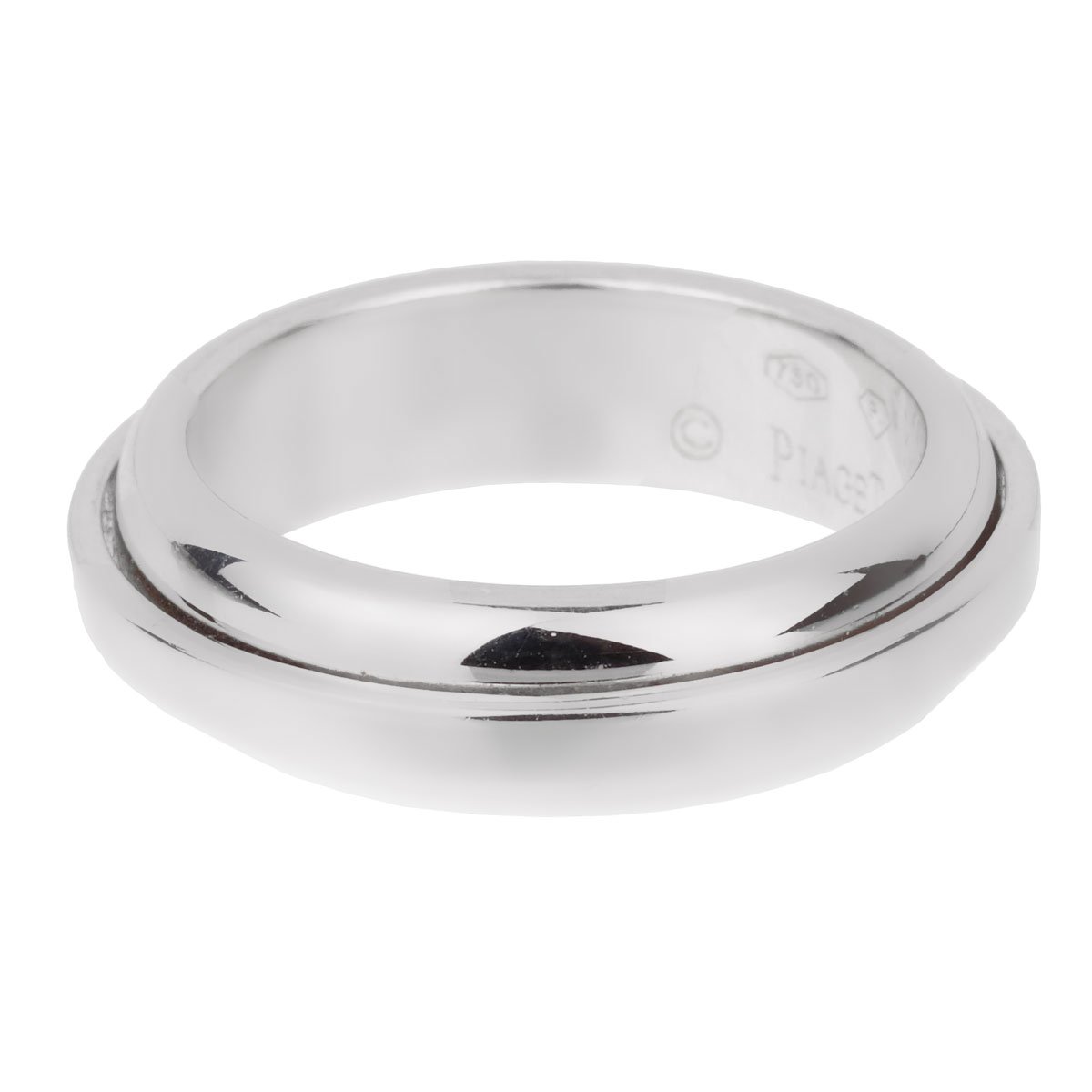 Piaget Possession Turning 18k White Gold Band Ring Sz 6