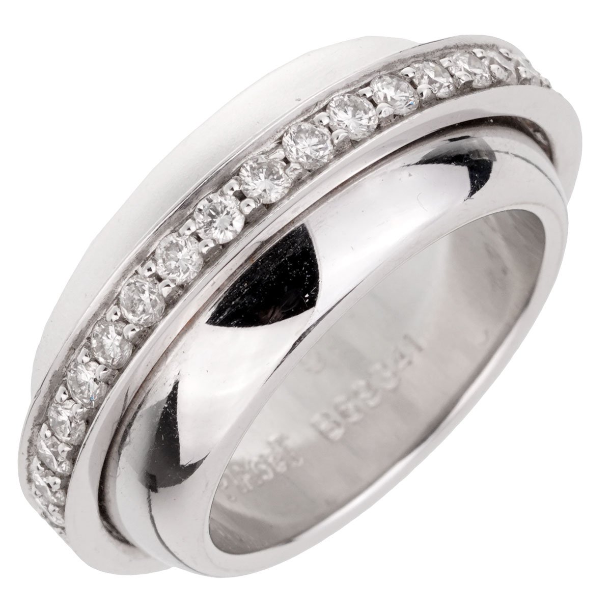 Piaget Possession 18k White Gold Diamond Ring Sz 5 1/2