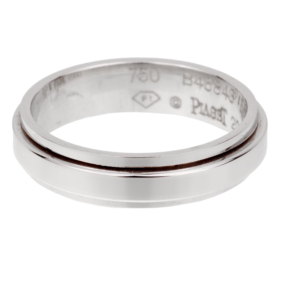 Piaget Possession Turning 18k White Gold Spinning Band Ring Sz 7