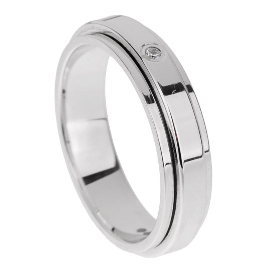 Piaget Possession 18k White Gold Spinning Ring Sz 6 3/4