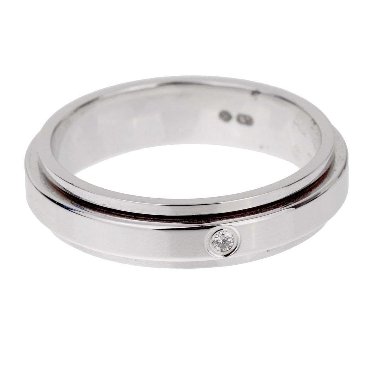 Piaget Possession 18k White Gold Spinning Ring Sz 6 3/4