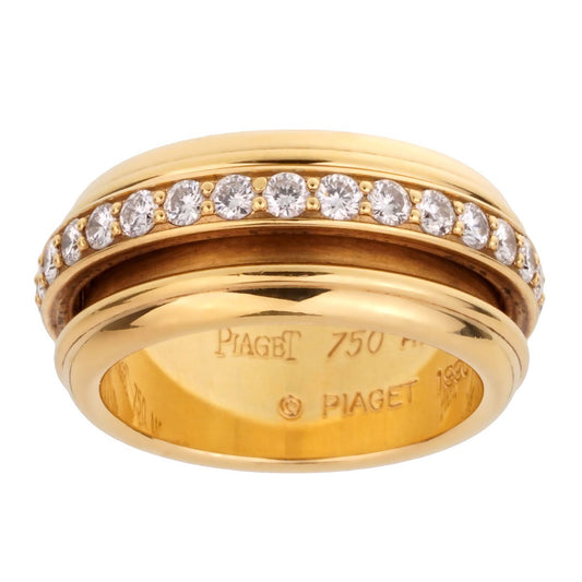 Piaget Possession Yellow Gold Diamond Ring Sz 6.25