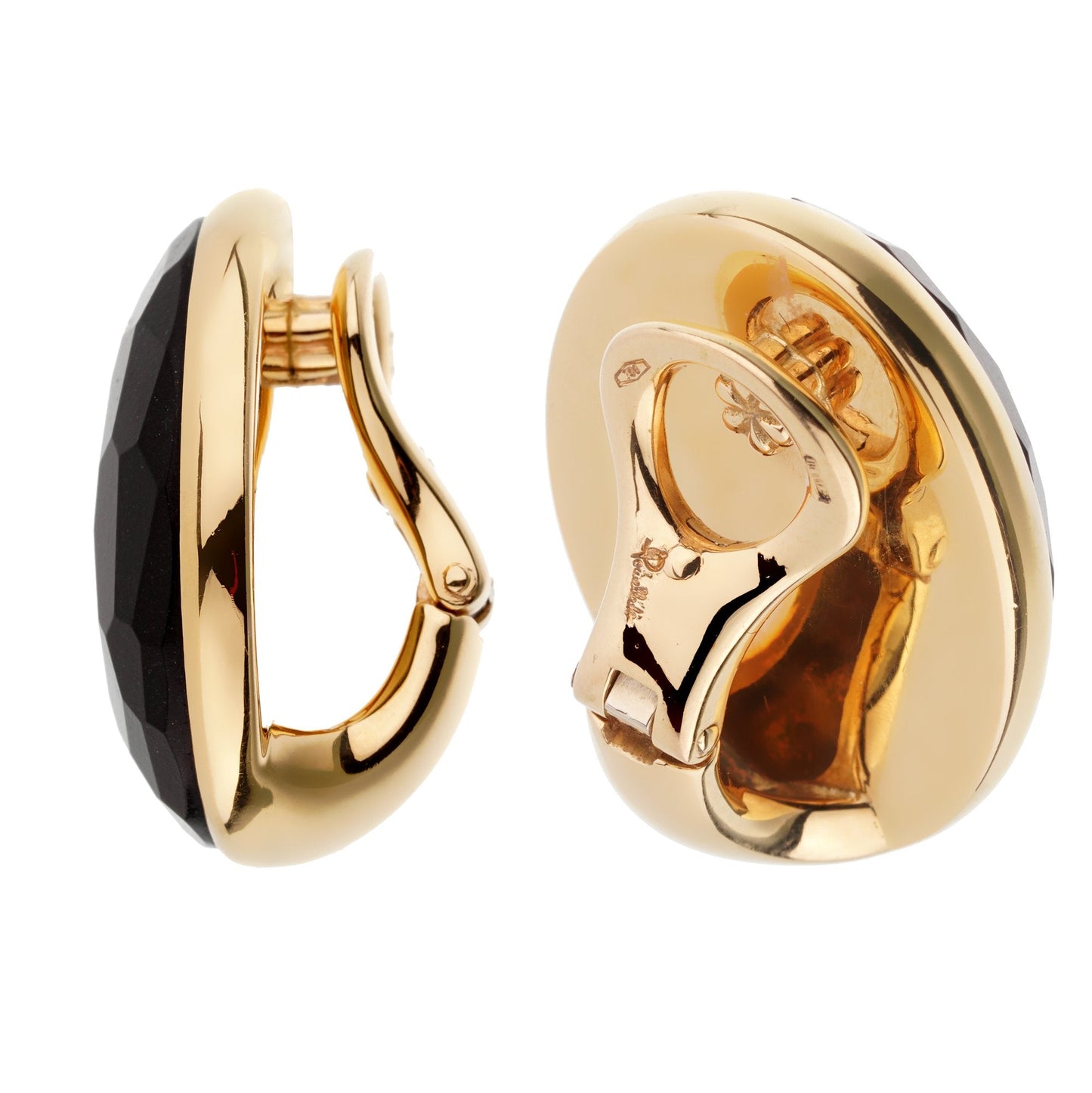 Pomellato 17.90ct Black Jet 18k Rose Gold Earrings