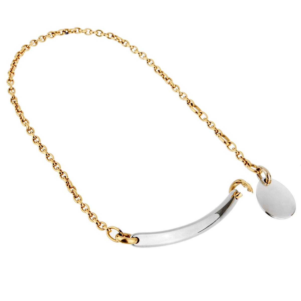 Pomellato 18 Karat White Yellow Gold Choker Necklace