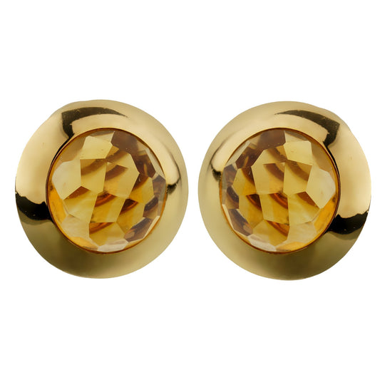 Pomellato 18ct Citrine 18k Yellow Gold Clip On Earrings