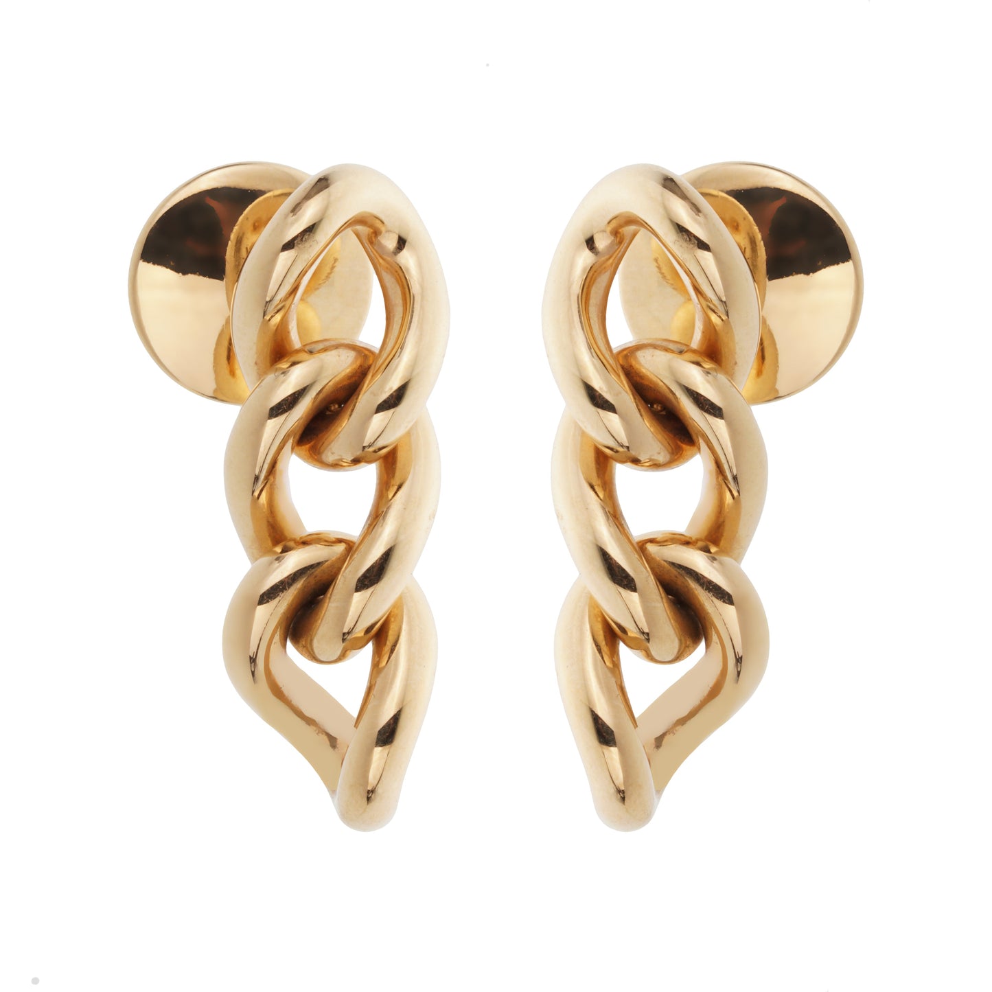 Pomellato Catene 18k Rose Gold Chain Link Drop Earrings
