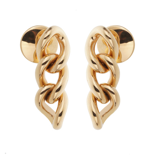 Pomellato Catene 18k Rose Gold Chain Link Drop Earrings
