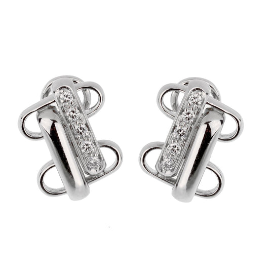 Pomellato 18k Diamond White Gold Earrings