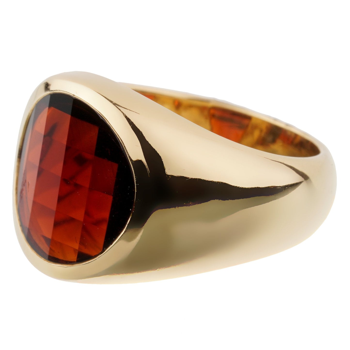 Pomellato Garnet 18k Yellow Gold Cocktail Ring Sz 6 3/4
