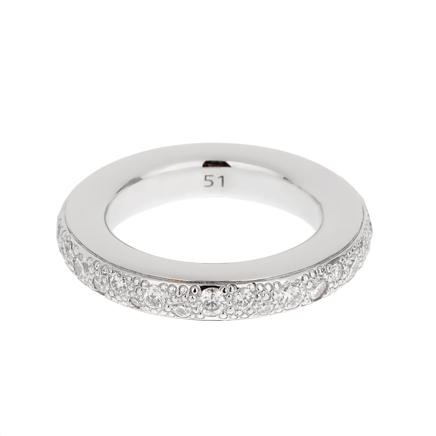 Pomellato Iconica 18k White Gold Diamond Eternity Band Ring