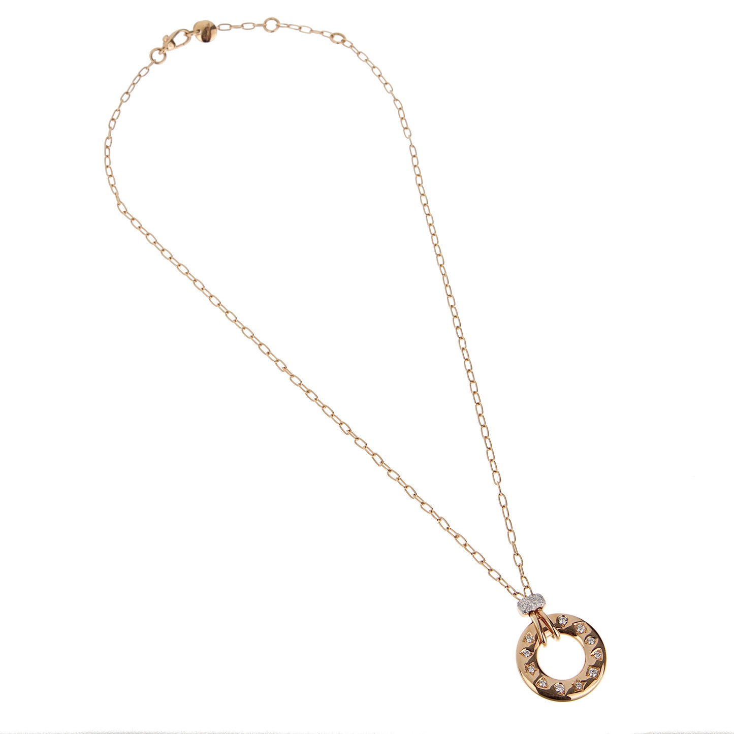 Pomellato Iconica Diamond Pendant Necklace 18k Rose Gold
