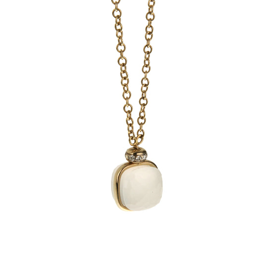Pomellato Nudo Petit Diamond 18k Yellow Gold Pendant Necklace