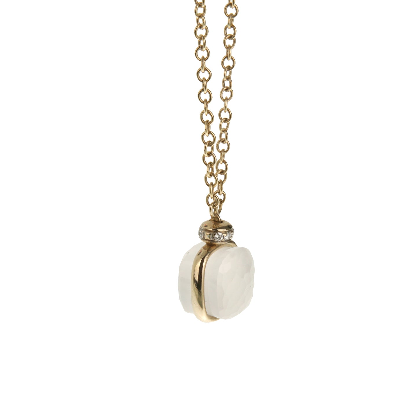 Pomellato Nudo Petit Diamond 18k Yellow Gold Pendant Necklace