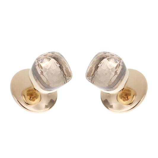 Pomellato Nudo Quartz 18k Yellow Gold Stud Earrings