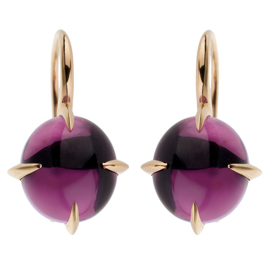 Pomellato 18k Rose Gold 16.60ct Amethyst Drop Earrings