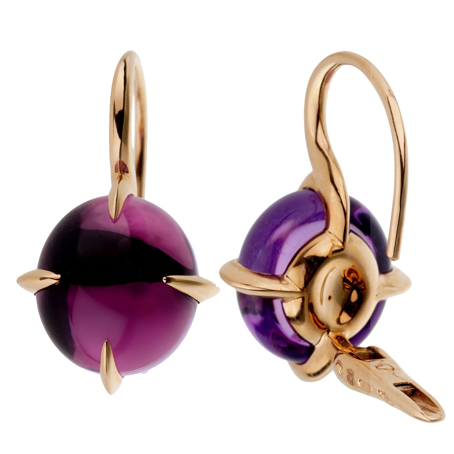 Pomellato 18k Rose Gold 16.60ct Amethyst Drop Earrings