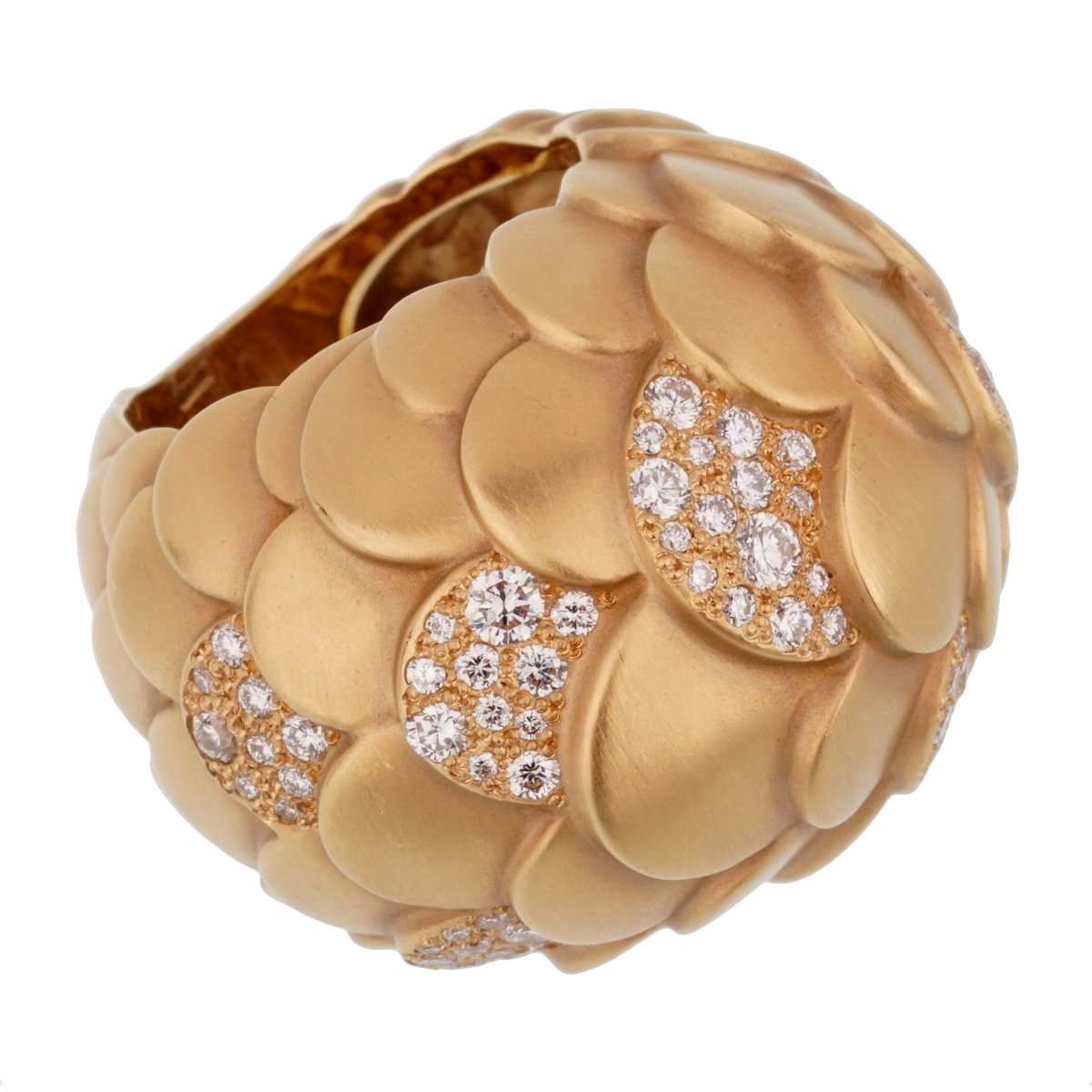 Pomellato Rose Gold Diamond Cocktail Ring Sz 5.5