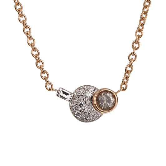 Pomellato Sabbia Diamond 18k Rose Gold Pendant Necklace