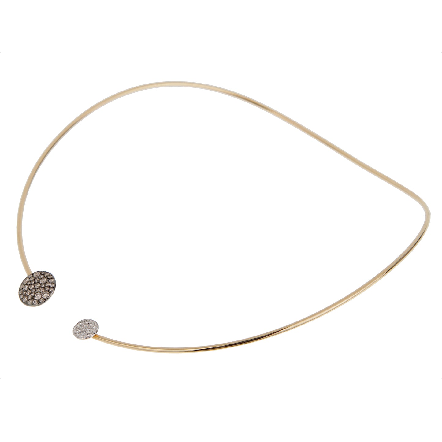 Pomellato Sabbia Choker Brown & White 18k Rose Gold Necklace