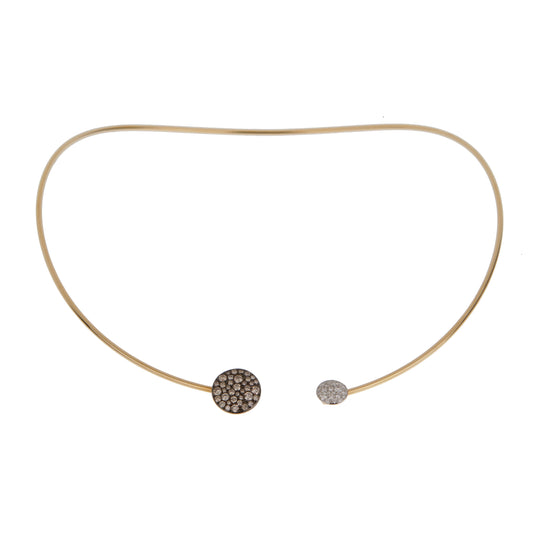 Pomellato Sabbia Choker Brown & White 18k Rose Gold Necklace