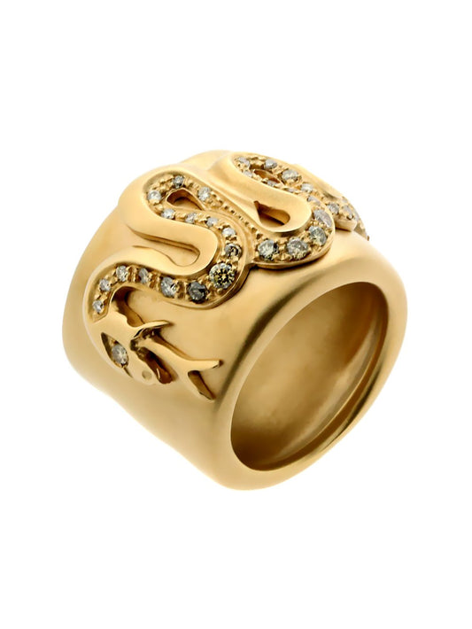 Pomellato Snake Gold Diamond Ring
