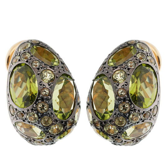 Pomellato Tabou Peridot Rose Gold Hoop Earrings