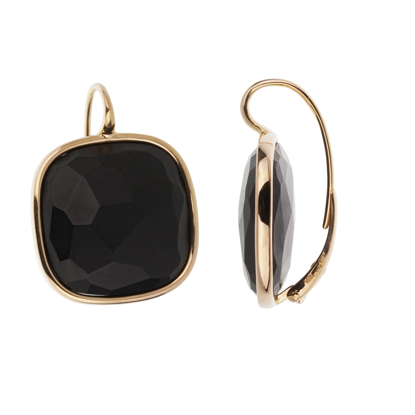Pomellato Victoria 18k Rose Gold Black Jet Earrings