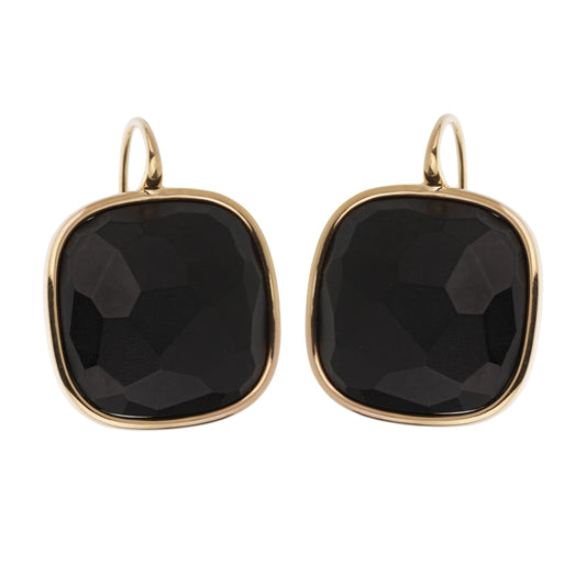Pomellato Victoria 18k Rose Gold Black Jet Earrings