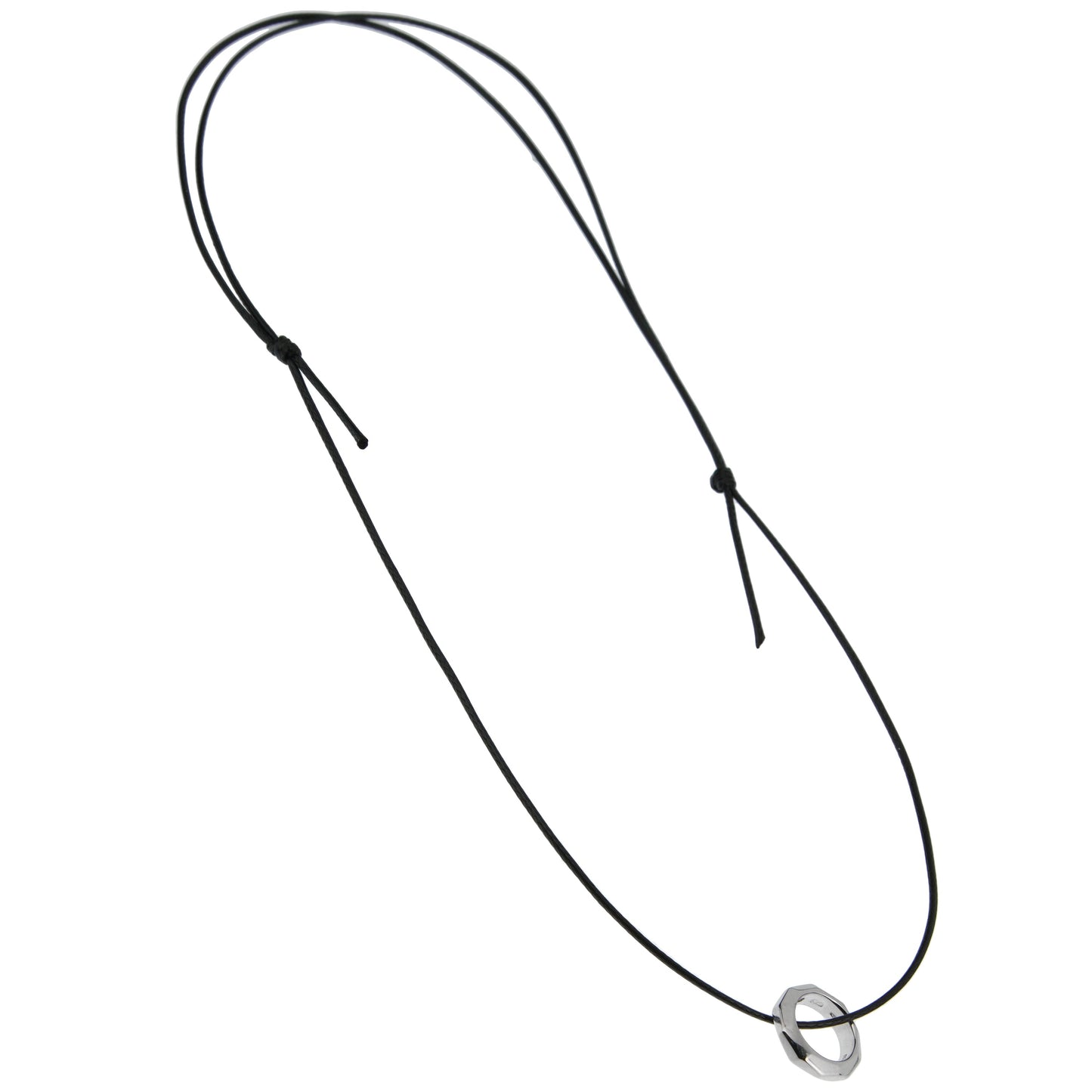 Pomellato 18k White Gold Diamond-Cut Motif Pendant Necklace