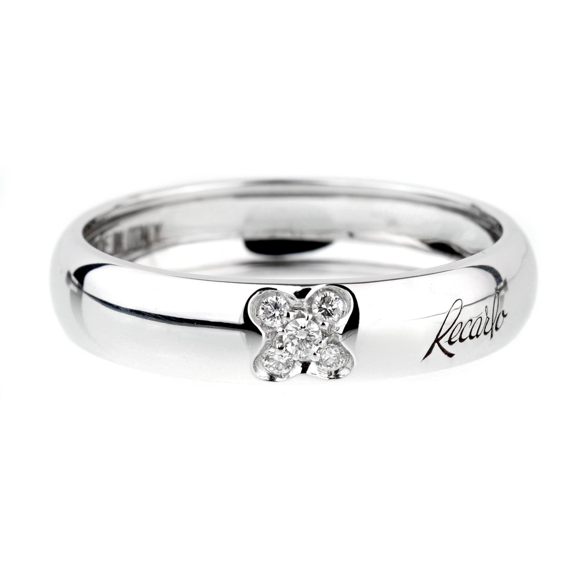 Recarlo Clover Diamond White Gold Ring