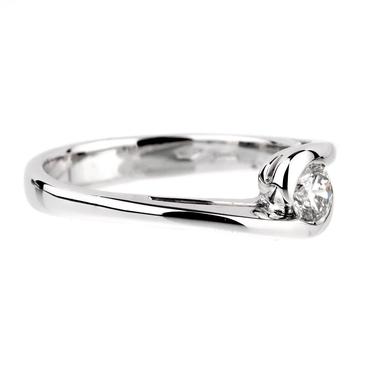 Salvini White Gold Diamond Swirl Ring