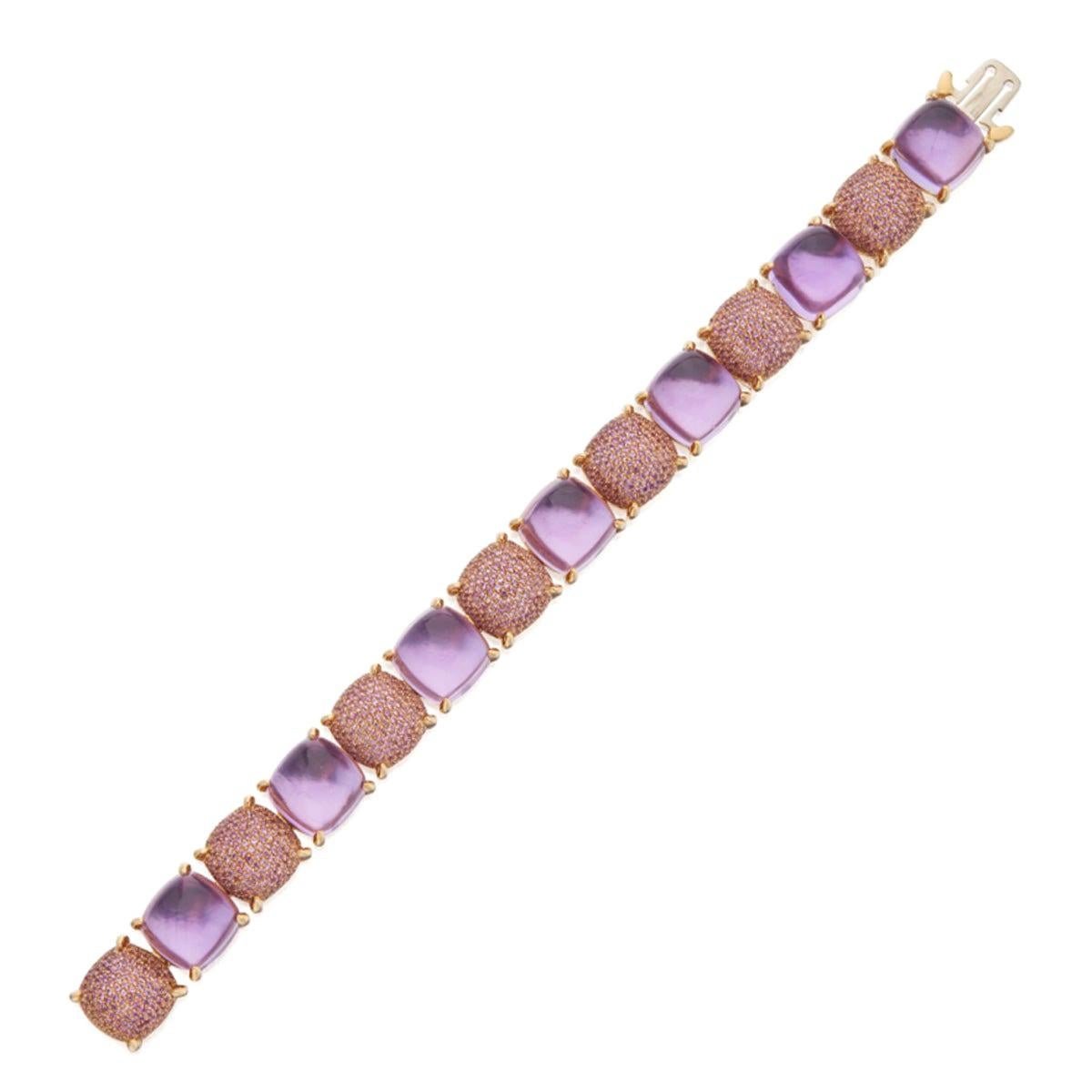 Tiffany & Co Amethyst Sugar Stacks 18k Yellow Gold Bracelet