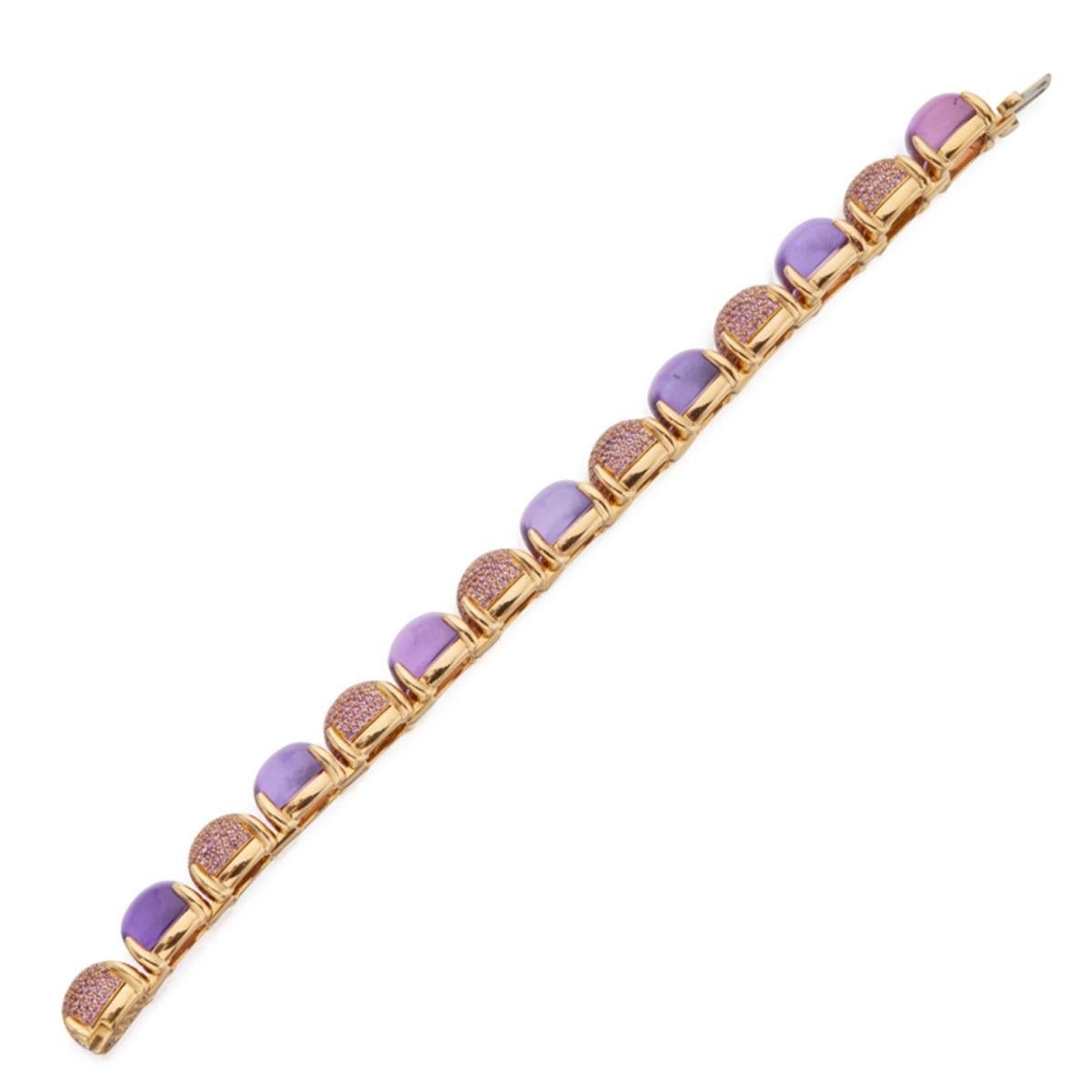 Tiffany & Co Amethyst Sugar Stacks 18k Yellow Gold Bracelet