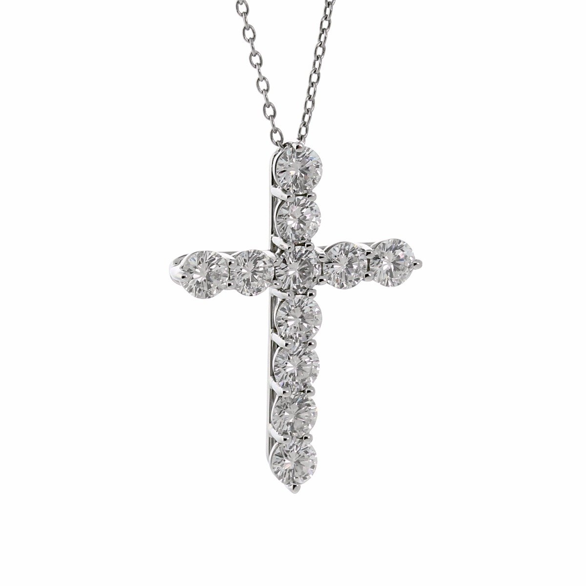 Tiffany & Co Diamond Cross Platinum Necklace
