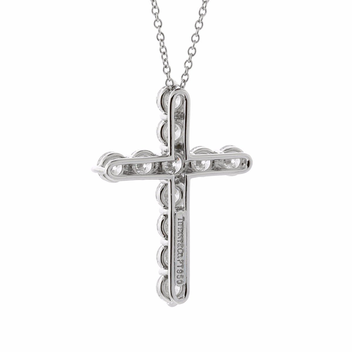 Tiffany & Co Diamond Cross Platinum Necklace