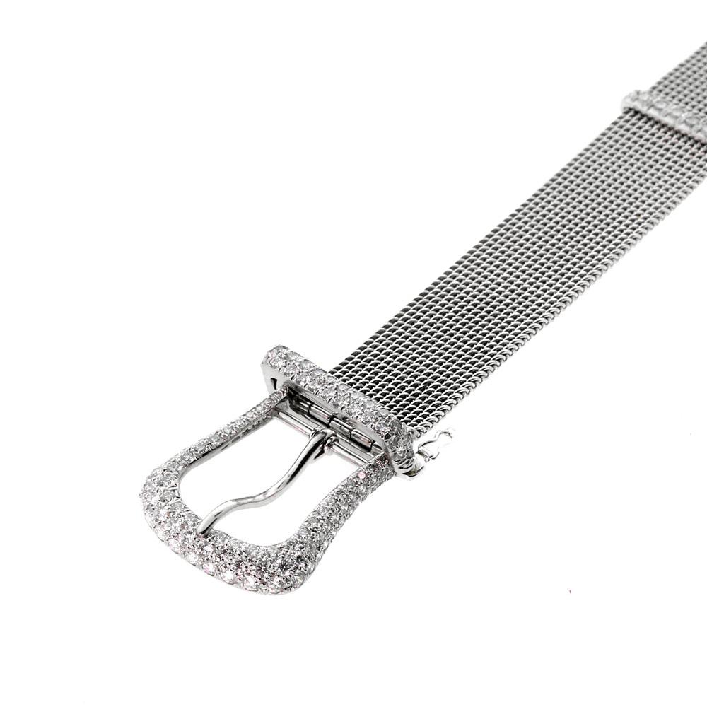 Tiffany & Co. Diamond Platinum Buckle Bracelet