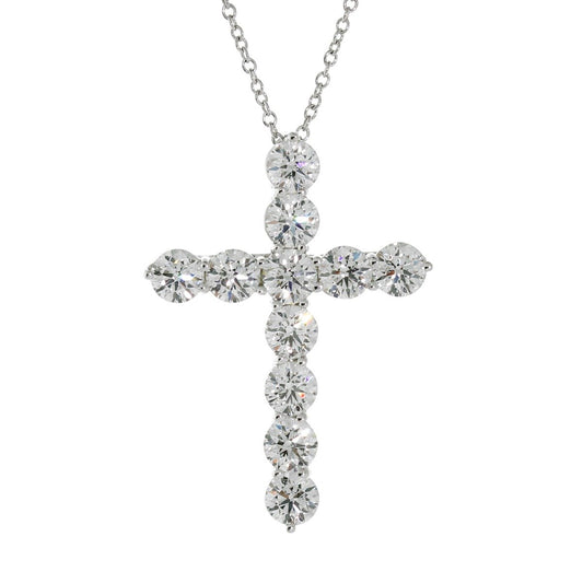 Tiffany & Co. Diamond Platinum Cross Necklace