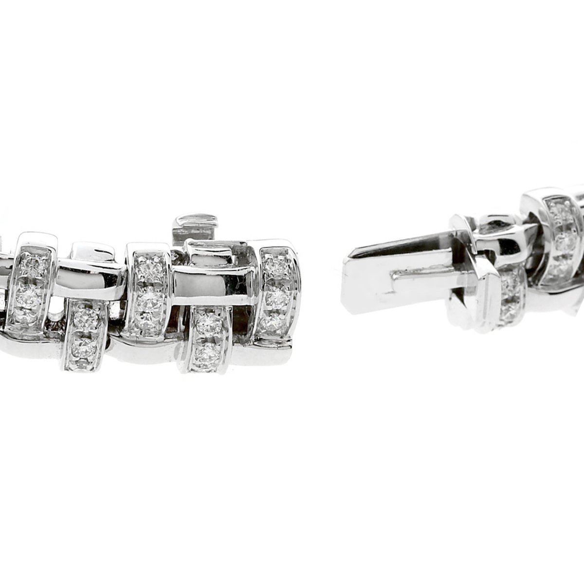 Tiffany & Co Diamond Woven White Gold Bracelet