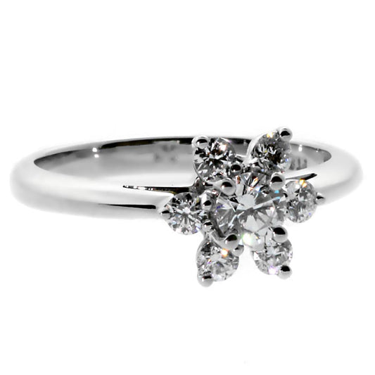 Tiffany & Co Flower Diamond Platinum Ring