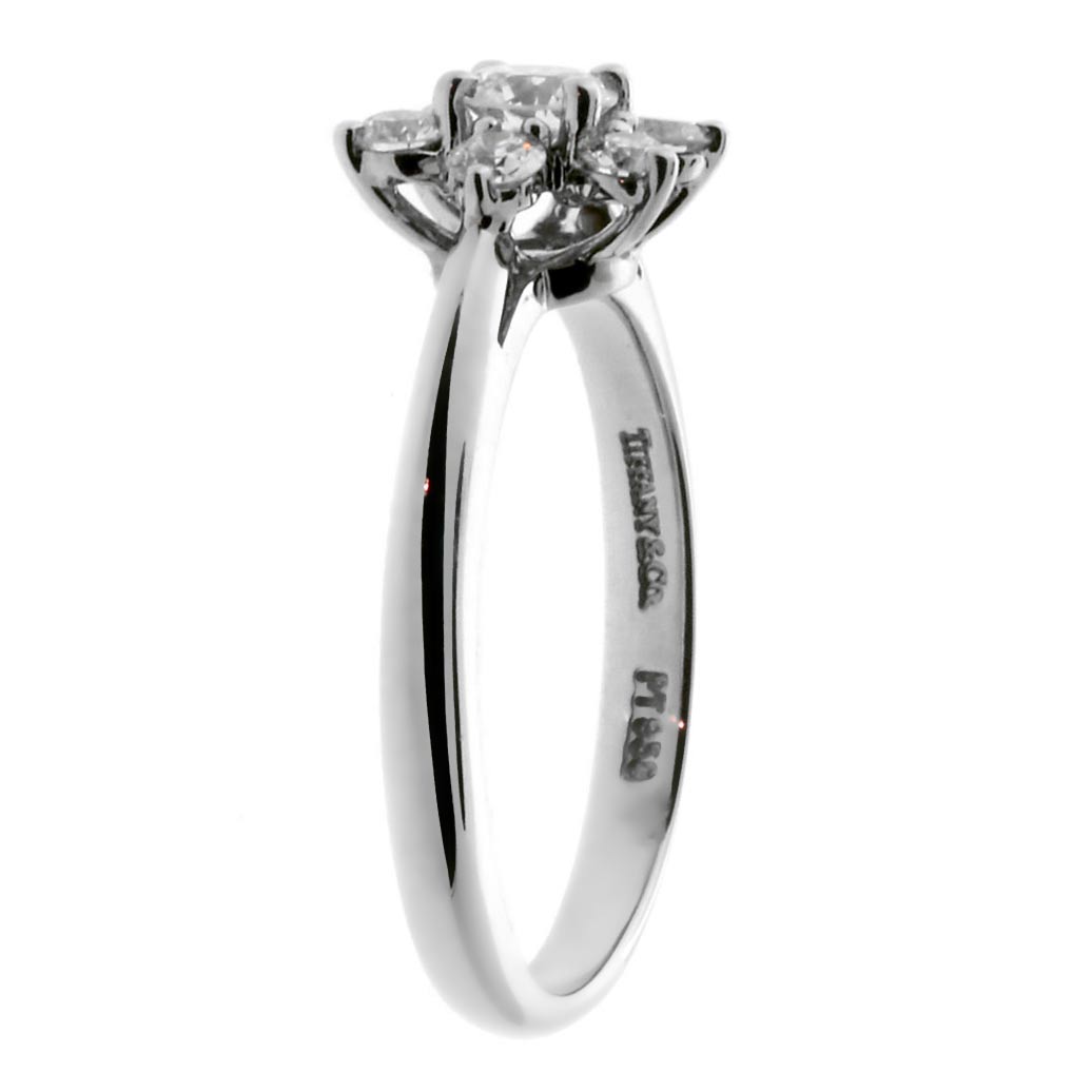Tiffany & Co Flower Diamond Platinum Ring