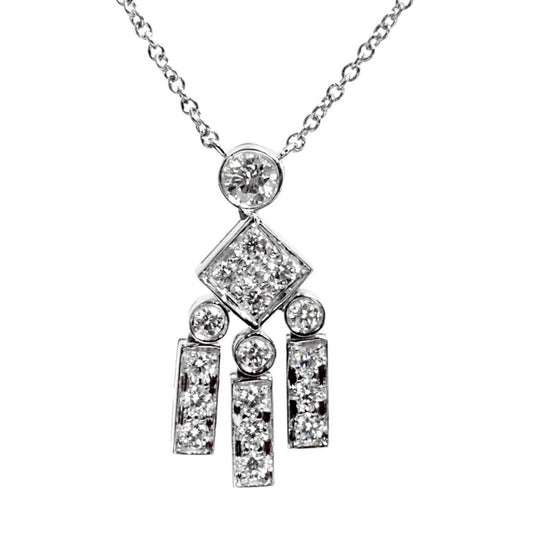 Tiffany & Co Legacy Diamond Platinum Pendant Necklace