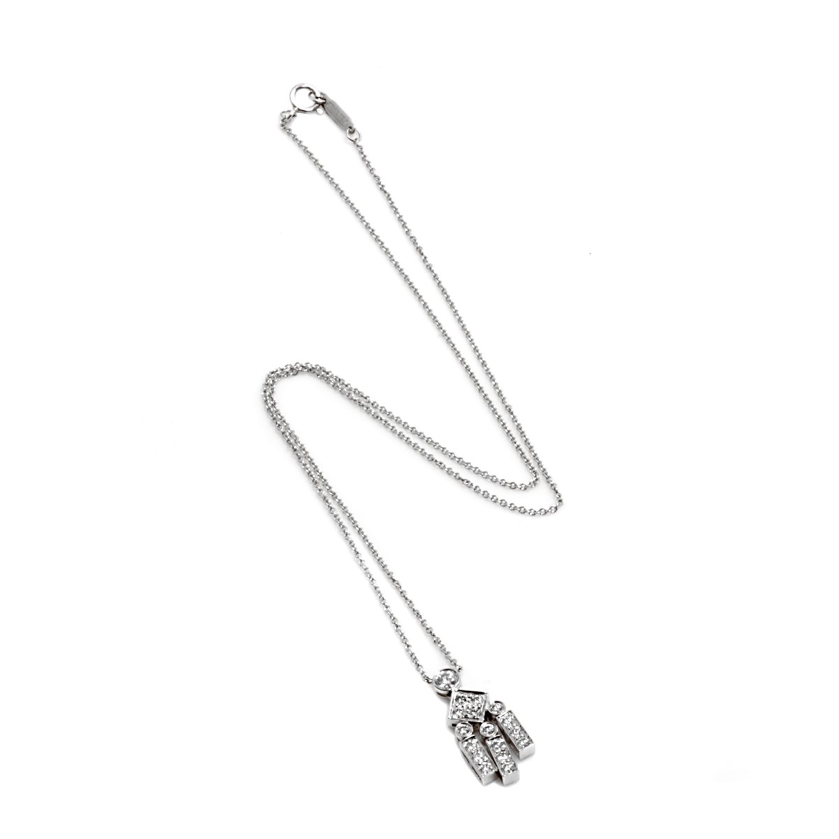 Tiffany & Co Legacy Diamond Platinum Pendant Necklace